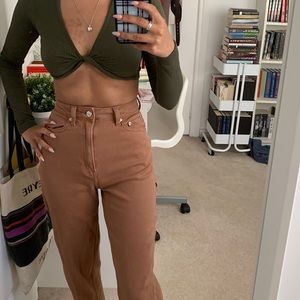 High waisted mom pants